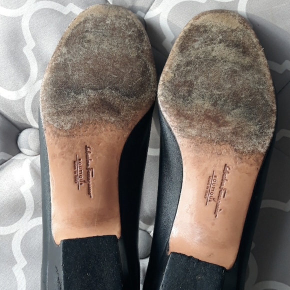 VTG 80s Ferragamo bow buckle flats - Picture 8 of 10